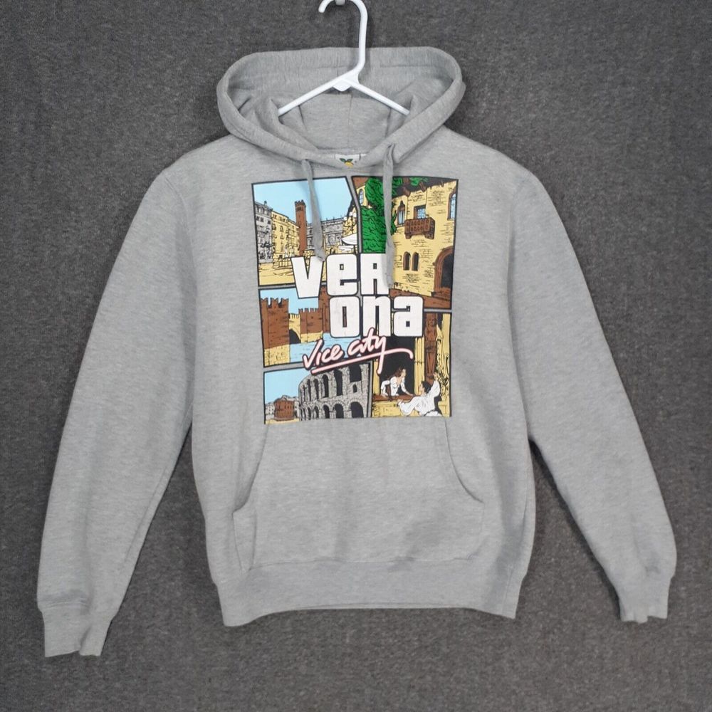 Romeo & Juliet Verona‎ GTA Vice City Graphic Hoodie Adult S gray long sleeve